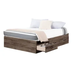 Full Ulysses Mates Bed With 3 Drawers Fall Oak - South Shore -Children Products Store GUEST 79756287 946d 4e47 9dd2 f60317a57816