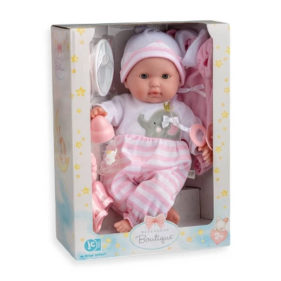JC Toys Berenguer Boutique 10 Piece Gift Set Pink 15" Realistic Soft Body Baby Doll - Open/Close Eyes 8 JC Toys Berenguer Boutique 10 Piece Gift Set Pink 15" Realistic Soft Body Baby Doll - Open/Close Eyes - Image 6