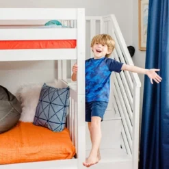Max & Lily Twin Over Twin Staircase Bunk Bed -Children Products Store GUEST 7b2caade 9016 4ff2 aad4 d91423271690