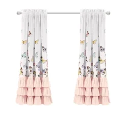 2pc Flutter Butterfly Window Curtain Set Pink - Lush Décor -Children Products Store GUEST 7d0df101 7c22 45de 9c13 35be28f9468a