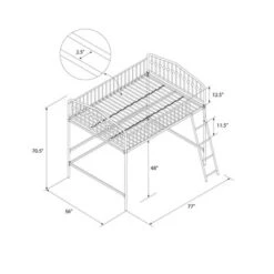 Bushwick Metal Loft Bed - Novogratz -Children Products Store GUEST 7e70e6e6 22e9 43fe abde 9bb4a6231e3f