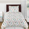 Coral & Turquoise Feather Throw Pillow - Sweet Jojo Designs -Children Products Store GUEST 7fdb3b42 e952 4616 a9eb 9d8652f4c5d2