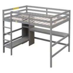 Full Size Loft Bed With Multifunction Shelves And Under-Bed Desk - ModernLuxe -Children Products Store GUEST 81e1b336 5d2b 48c5 b492 2f24e7e37804