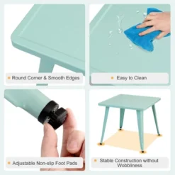 Costway Kids Steel 27'' Square Table Children Play Learn Activity Table Indoor Outdoor -Children Products Store GUEST 82865224 0f9c 453b bbd0 772bae53501c