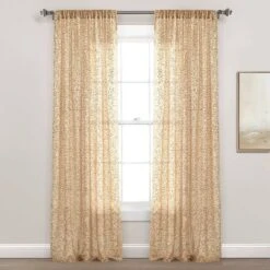 52"x84" Ballgown Glam Sparkle Sequins Window Curtain Panel - Lush Décor -Children Products Store GUEST 8300e126 dfd2 4688 ae28 b0c19b7b4a7a