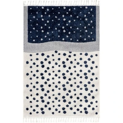 NuLOOM Alena Starry Night High-Low Kids Tasseled Area Rug 11 NuLOOM Alena Starry Night High-Low Kids Tasseled Area Rug - Image 9