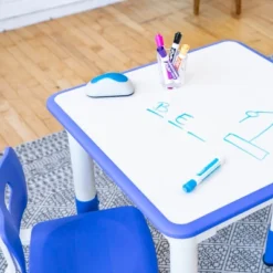 ECR4Kids Square Resin Dry-Erase Adjustable Activity Table With 2 Chairs (3-Piece Set) -Children Products Store GUEST 85784246 5dbf 4861 b4e0 4d2883d935b4
