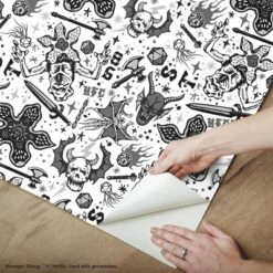 Stranger Things Hellfire Club Peel And Stick Wallpaper Red - RoomMates -Children Products Store GUEST 861d6016 1527 4163 bc3c 571d034326b3