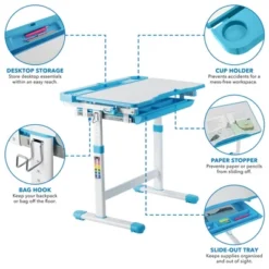Mount-It! Kids Desk And Chair Set | Height Adjustable Ergonomic Children's School Workstation With Storage Drawer | Blue 12 Mount-It! Kids Desk And Chair Set | Height Adjustable Ergonomic Children's School Workstation With Storage Drawer | Blue -Children Products Store GUEST 86906977 9fe5 418b 9fde 033e8ce04c66