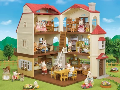 Calico Critters Red Roof Grand Mansion Gift Set, Dollhouse Playset With 3 Figures, Furniture, Vehicle And Accessories 6 Calico Critters Red Roof Grand Mansion Gift Set, Dollhouse Playset With 3 Figures, Furniture, Vehicle And Accessories - Image 4