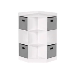 5pc Kids' Corner Cabinet Set With 4 Bins Set - RiverRidge Home -Children Products Store GUEST 8913df46 0464 4c09 aedd e9ef3470ced6