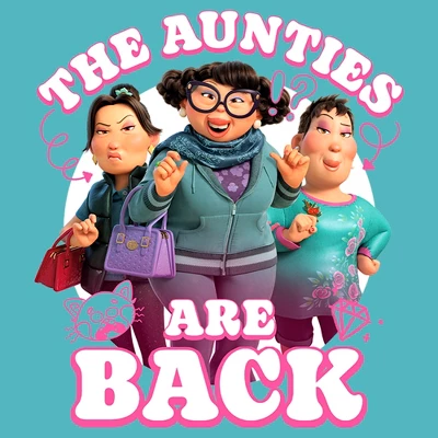 Women's Turning Red The Aunties Are Back Racerback Tank Top 3 Women's Turning Red The Aunties Are Back Racerback Tank Top