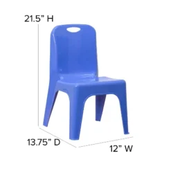 Flash Furniture 2 Pack Blue Plastic Stackable School Chair With Carrying Handle And 11" Seat Height -Children Products Store GUEST 8c525863 317e 4838 87e9 8c5851710ae2