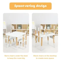 Costway Kids Wooden Table & 2 Chairs Set Children Activity Table Set -Children Products Store GUEST 8d687732 20c6 4598 bbbf a9fbff863708