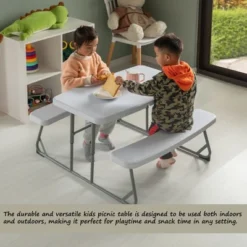 Foldable White Kids' Picnic Table Bench Outdoor Portable Children's Backyard Table, Crafting, Dining, And Playtime Patio Table 13 Foldable White Kids' Picnic Table Bench Outdoor Portable Children's Backyard Table, Crafting, Dining, And Playtime Patio Table -Children Products Store GUEST 8fb3b71a 1f57 4ee4 a5e4 4cdf6714d2da