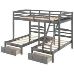 Full Over Twin & Twin Bunk Bed, Gray - ModernLuxe -Children Products Store GUEST 8fc2aee3 5261 4055 ba68 57656ba27b87