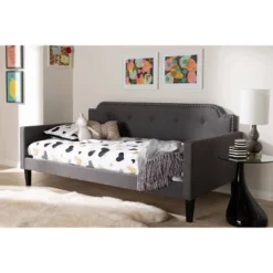 Twin Packer Fabric Upholstered Sofa Daybed Gray - Baxton Studio 12 Twin Packer Fabric Upholstered Sofa Daybed Gray - Baxton Studio -Children Products Store GUEST 8fd8d878 c33d 4986 a508 b041de2f3ecb