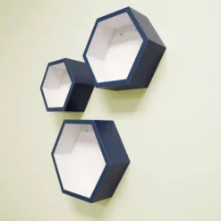 8" X 10" X 12" Set Of 3 Hexagon Shelves For Kids' Room - InPlace 11 8" X 10" X 12" Set Of 3 Hexagon Shelves For Kids' Room - InPlace -Children Products Store GUEST 90240315 6b37 4c1b a4d5 a39923a1c648