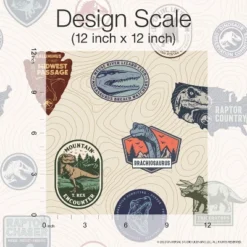 Jurassic World Badges Peel & Stick Wallpaper Beige - RoomMates -Children Products Store GUEST 9081f183 878b 4da4 9bee 3fea6c4a1a89