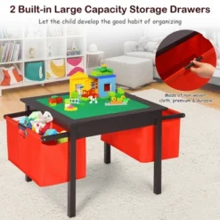 Costway 2-in-1 Kids Activity Table & 2 Chairs Set W/Storage Building Block Table -Children Products Store GUEST 9205c328 c67a 4b87 9a60 6a947f9694ae