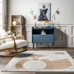 NuLOOM Talia Bashful Fox Kids Machine Washable Area Rug -Children Products Store GUEST 924493f9 808a 4adc 88d1 01857bf26220