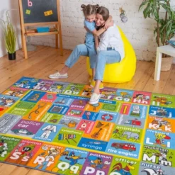 KC CUBS | Looney Tunes Boy & Girl Kids ABC Alphabet, Jobs & Objects Educational Learning & Play Nursery Bedroom Classroom Rug Carpet -Children Products Store GUEST 937010ca 269c 4b80 babd 995d874ad295