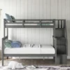 Twin-Over-Full Bunk Bed With Storage Stairs And Guard Rail - ModernLuxe -Children Products Store GUEST 9382be66 dc2f 4f5d ad6a 02afc578874b