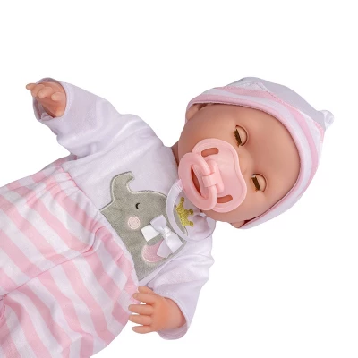 JC Toys Berenguer Boutique 10 Piece Gift Set Pink 15" Realistic Soft Body Baby Doll - Open/Close Eyes 7 JC Toys Berenguer Boutique 10 Piece Gift Set Pink 15" Realistic Soft Body Baby Doll - Open/Close Eyes - Image 5