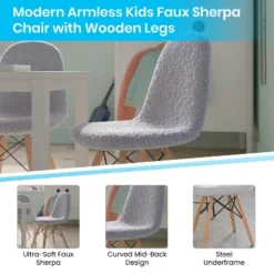 Flash Furniture Zula Kid's Modern Padded Armless Faux Shearling Accent Chair With Beechwood Legs 13 Flash Furniture Zula Kid's Modern Padded Armless Faux Shearling Accent Chair With Beechwood Legs -Children Products Store GUEST 97574155 811c 47ef b438 9e0de351393d 1