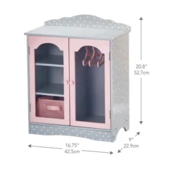 Olivia's Little World Polka Dots Princess Toy Closet With Hangers For 18" Dolls, Gray/Pink -Children Products Store GUEST 975b3ef4 1c5d 4f65 8056 fa1ca6e0a2a5