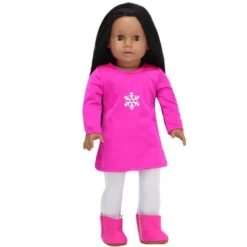 Sophia’s Snowflake Dress, Faux Fur Vest, Leggings, & Booties Outfit For 18” Dolls, Hot Pink/Silver/White -Children Products Store GUEST 9773b710 0a57 4177 ba3e 7c657fc5975d