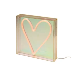 Teen Iridescent Heart Acrylic Box Novelty Table Lamp Pink - West & Arrow -Children Products Store GUEST 99fa80ef ff4b 44fd b996 92afcb093663