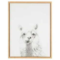 24" X 18" Alpaca Framed Canvas Art - Uniek -Children Products Store GUEST 9a331e51 9281 4325 8cea 88dbff3641c6