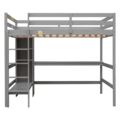 Full Size Loft Bed With Multifunction Shelves And Under-Bed Desk - ModernLuxe -Children Products Store GUEST 9b2d74e5 a2ab 4229 bf4f 1776409d36ed