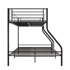 Twin-Over-Full Metal Bunk Bed With Ladder And Enhanced Upper-Level Guardrail, Black-ModernLuxe 13 Twin-Over-Full Metal Bunk Bed With Ladder And Enhanced Upper-Level Guardrail, Black-ModernLuxe -Children Products Store GUEST 9ffc532d 1645 4986 a534 8c741e44ad2a