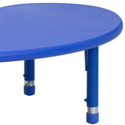 Emma And Oliver 35"W X 65"L Half-Moon Plastic Height Adjustable Activity Table -Children Products Store GUEST a1c90e4c f0ad 4b53 add7 58d36345f368