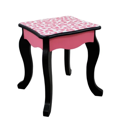 Fashion Leopard Prints Gisele Play Wooden Vanity Set Pink / Black - Teamson Kids 8 Fashion Leopard Prints Gisele Play Wooden Vanity Set Pink / Black - Teamson Kids - Image 6
