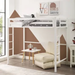 Twin Premium Deluxe Metal Loft Bed - Saracina Home -Children Products Store GUEST a24b514b 995f 43ac 93f5 95a9eb411cd9