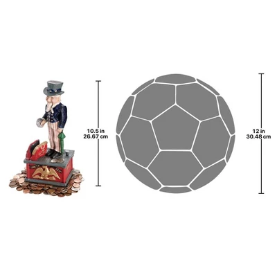 Design Toscano Uncle Sam Cast Iron Mechanical Bank 3 Design Toscano Uncle Sam Cast Iron Mechanical Bank