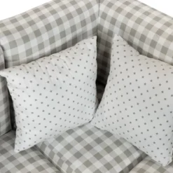 Tibbetts Kids' Sectional With Ottoman Gray/White - HOMES: Inside + Out -Children Products Store GUEST a3ab0e80 4a86 4e66 ad03 ec968ff629be