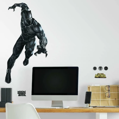 Roommates Black Panther Peel And Stick Giant Wall Decal 3 Roommates Black Panther Peel And Stick Giant Wall Decal