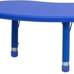 Emma And Oliver 35"W X 65"L Half-Moon Plastic Height Adjustable Activity Table -Children Products Store GUEST a525e7e8 2eed 4753 adc5 9ae007d07ac5