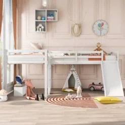 L-Shaped Twin Size Loft Bed With Ladder And Slide - ModernLuxe 11 L-Shaped Twin Size Loft Bed With Ladder And Slide - ModernLuxe -Children Products Store GUEST a6ac5ed1 3da7 427a abae bdca2b870df8