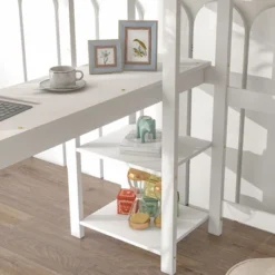 Wooden Loft Bed With Ladder, Desk And Shelves-ModernLuxe -Children Products Store GUEST a6fc4b29 1428 4ff1 89c9 2d80111218a0