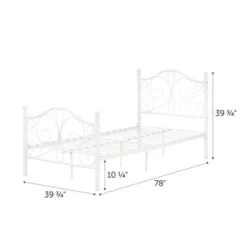 Twin Country Poetry Complete Metal Platform Bed White - South Shore 19 Twin Country Poetry Complete Metal Platform Bed White - South Shore -Children Products Store GUEST a73cd055 f294 45e4 affd d6cdb5327ec9