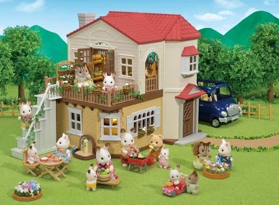 Calico Critters Red Roof Grand Mansion Gift Set, Dollhouse Playset With 3 Figures, Furniture, Vehicle And Accessories 5 Calico Critters Red Roof Grand Mansion Gift Set, Dollhouse Playset With 3 Figures, Furniture, Vehicle And Accessories - Image 3