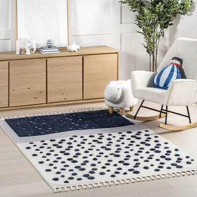 NuLOOM Alena Starry Night High-Low Kids Tasseled Area Rug 3 NuLOOM Alena Starry Night High-Low Kids Tasseled Area Rug