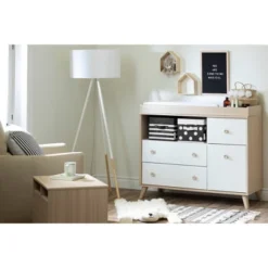 Yodi 2 Drawer Nightstand Soft Elm/White - South Shore -Children Products Store GUEST a9755bae 4bbf 4c96 bef8 1f628cfd7501