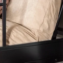 Twin Over Futon Analise Metal Bunk Bed Black - Saracina Home 14 Twin Over Futon Analise Metal Bunk Bed Black - Saracina Home -Children Products Store GUEST aa2d1e2d b75c 4bdb 9c73 1846806f43c6