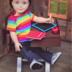 The Queen's Treasures 18 Inch Doll 1940’s Wood School Desk. And Accessories -Children Products Store GUEST aadf8004 ebf1 4c4e bac9 3d4df45b716a